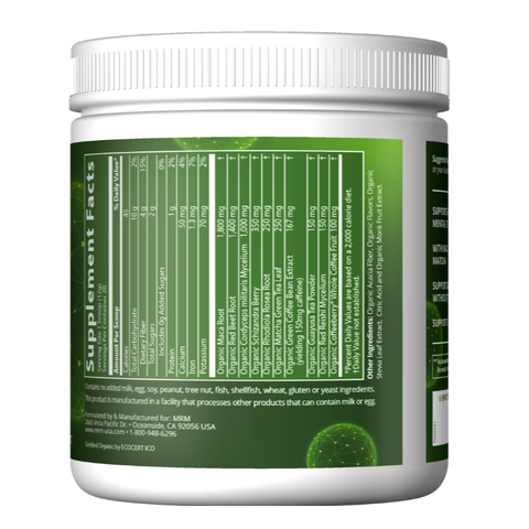 MRM Nutrition Organic Pre-Workout Plant Based Energy Island Fusion 8.5 oz