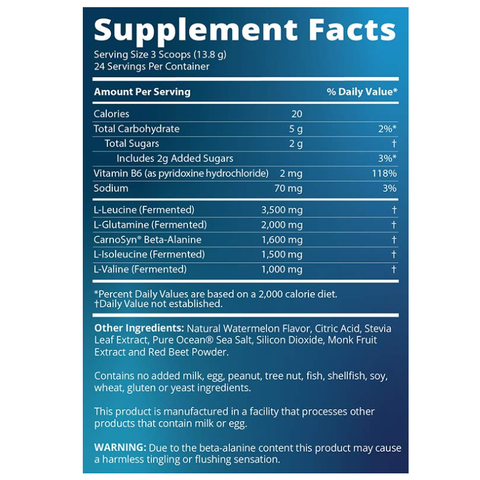 MRM Nutrition Reload BCAA + G Post Workout Recovery Watermelon 11.6 oz