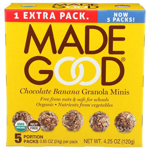 Made Good Granola Minis Chocolate Banana - 5pk/4.2oz Made Good Granola Minis | Chocolate Banana | MadeGood Granola | Madegood