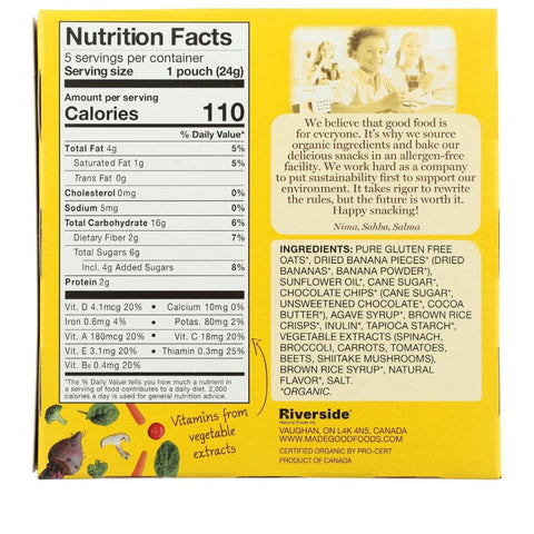 Made Good Granola Minis Chocolate Banana - 5pk/4.2oz