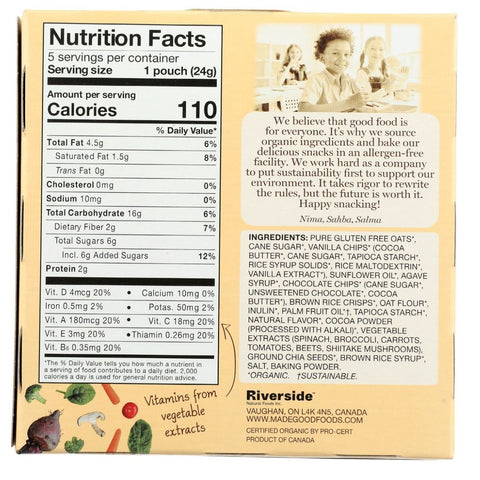 Made Good Granola Minis Cookies And Creme - 5pk/4.2oz