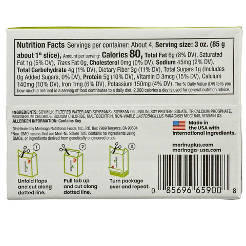 Morinaga Mori-Nu Plus Fortified Tofu Extra Silken - 12.5 oz.