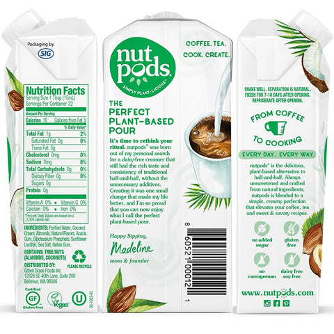 NUT PODS Dairy Free Creamer Hazelnut Unsweetened - 11.2 fl oz.