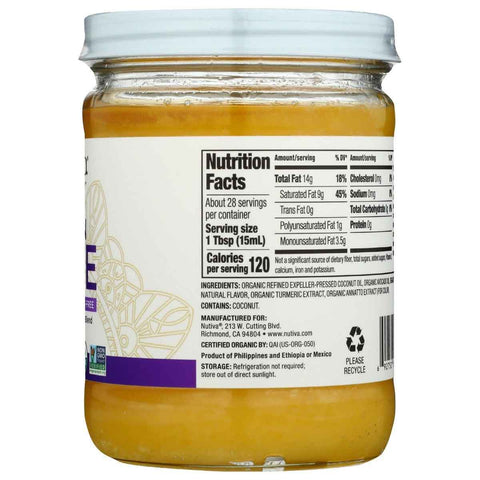 Nutiva Organic Vegan Ghee - 14 oz.