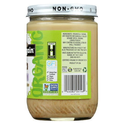 Once Again Unsweetened Creamy Tahini With Lemon - 16 oz.