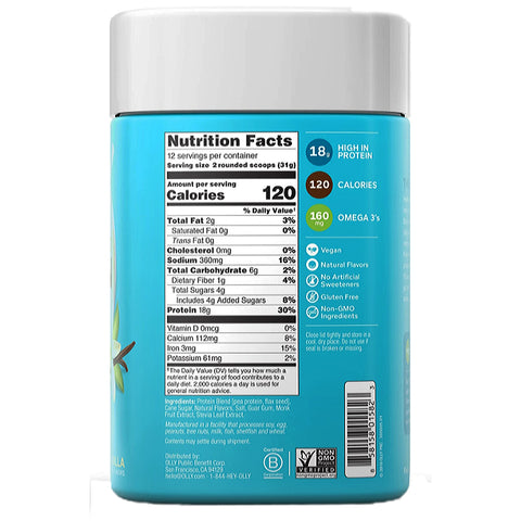 olly plant powered protein ingredients