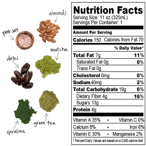 Pop & Bottle Matcha Green Tea Almond Latte - 11 fl oz.