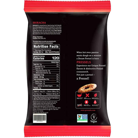 Pressels Baked Sriracha Thin & Crispy Pretzel Chips - 7.1 oz.