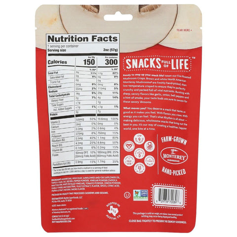 Rhythm Superfoods Mushroom Crisps Fire Roasted Flavor - 2 oz.