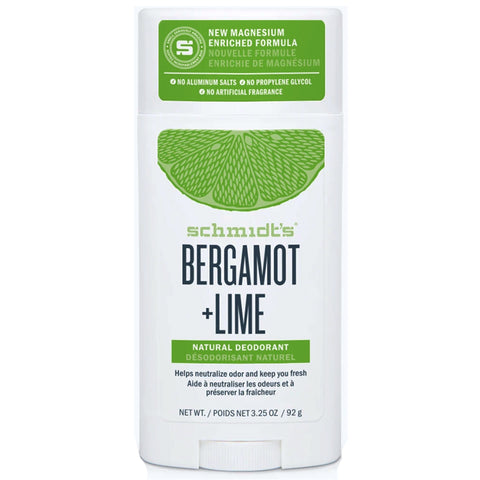 Schmidt's Natural Deodorant Stick Bergamont + Lime - 3.25 oz | Vegan Black Market