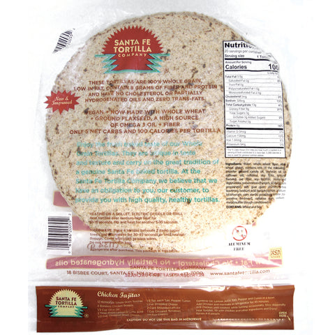 Santa Fe Tortilla Company Whole Grain & Flax Tortilla Wraps - 20 ct