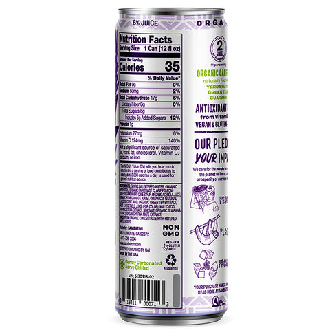 Sambazon Energy Drink Acai Berry Pomegranate - 12 fl oz.