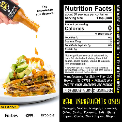 Sauce Bae Hotter Habanero With Turmeric Hot Sauce - 5 fl oz.