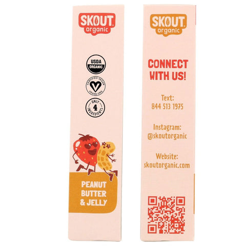 Skout Organic Kids Snack Bars Peanut Butter and Jelly - 6 ct/0.85oz.