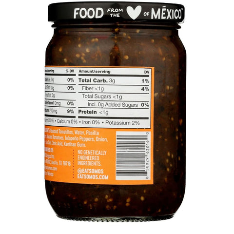 Somos Roasted Tomatillo Pasilla Pepper Salsa Mild - 12 oz.