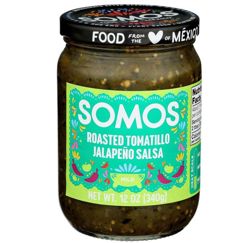 Somos Roasted Tomatillo Jalapeno Salsa Mild - 12 oz. Somos Salsa De Tomatillo | Tomatillo Salsa | Roasted Tomatillo Salsa