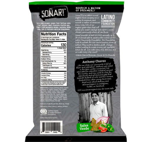 Soñar! Grain Free Organic Salsa Verde Tortilla Chips - 5 oz.