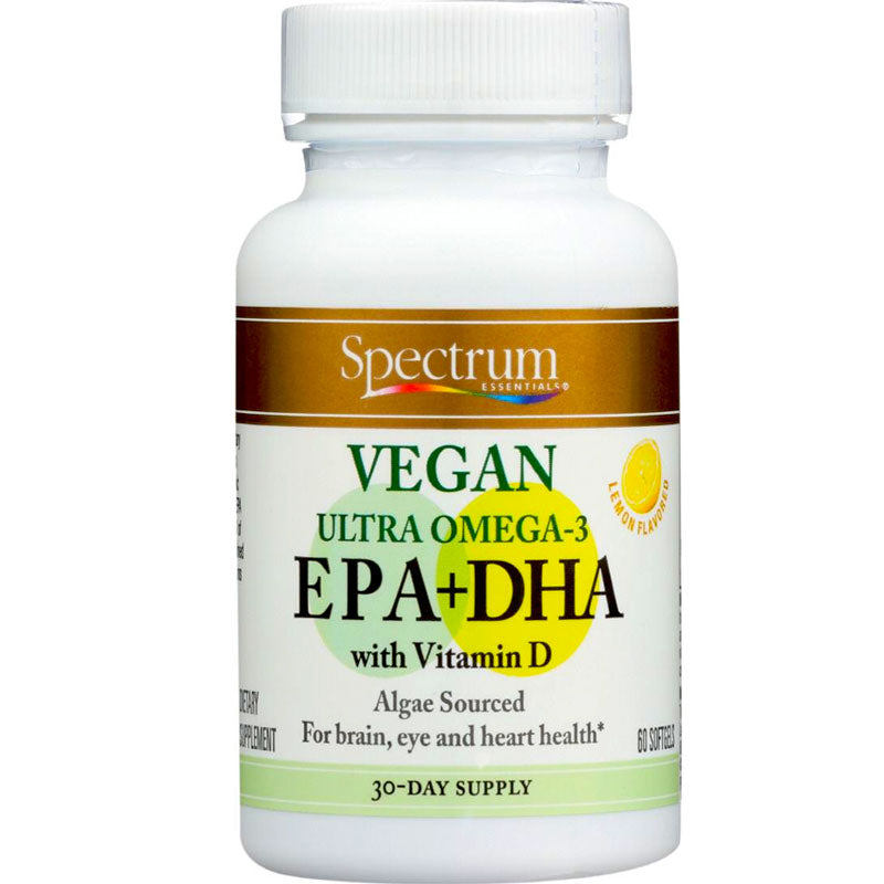 Vegan Ultra Omega 3 EPA DHA with Vitamin D Spectrum Essentials