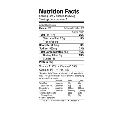 Starlite Cuisine Pea Protein Enchiladas Verdes Green Sauce - 9 oz.