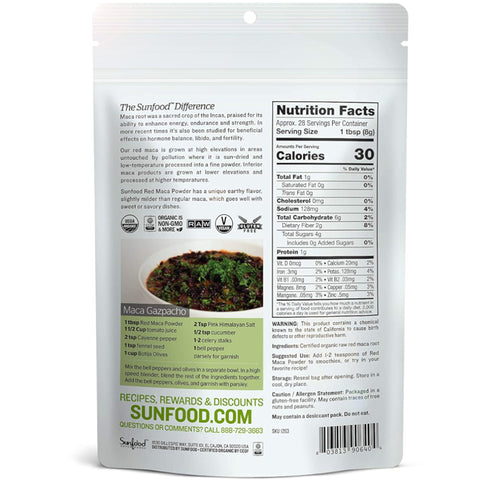 Raw Red Maca Powder Organic | veganblackmarket.com