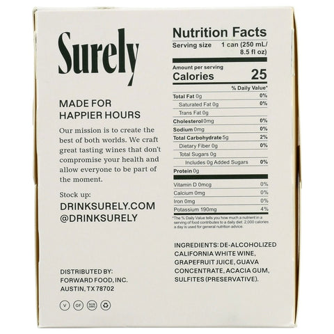 Surely Non Alcoholic Sparkling Brut Cans - 4pk/8.5floz.