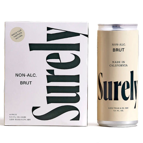 Surely Non Alcoholic Sparkling Brut Cans - 4pk/8.5floz.