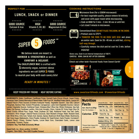 Sweet Earth Cauliflower Mac - 9 oz.