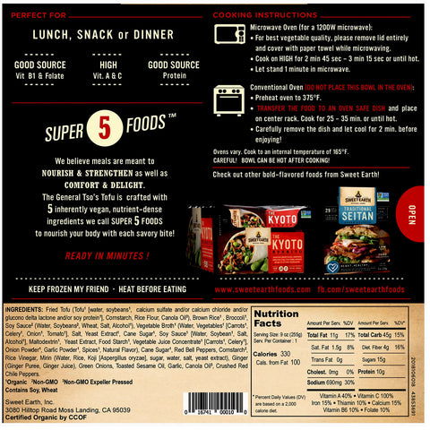 Sweet Earth General Tso's Tofu Frozen - 9 oz.