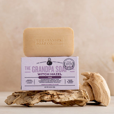 The Grandpa Soap Co. Organic Witch Hazel And Lavender Tone Soap Bar - 4.25 oz.