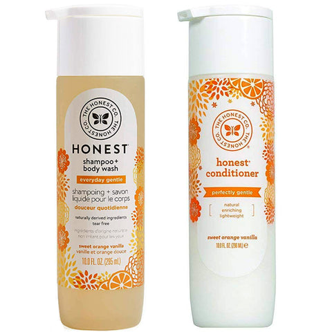 The Honest Company Shampoo Body Wash & Conditioner Sweet Orange Vanilla Bundle