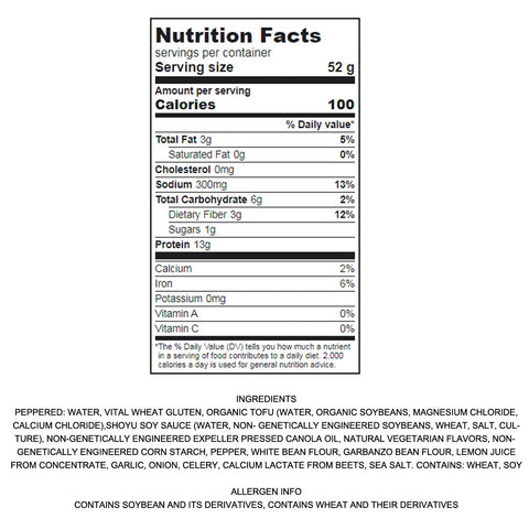 Tofurky Vegan Peppered Deli Slices - 5.5 oz.