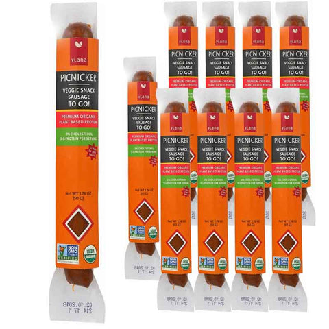 Vianna Picnicker Organic Veggie Snack Sausage To Go - 1.76 oz/10 pk