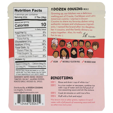 A Dozen Cousins Mexican Red Rice Seasoning Sauce - 4 oz