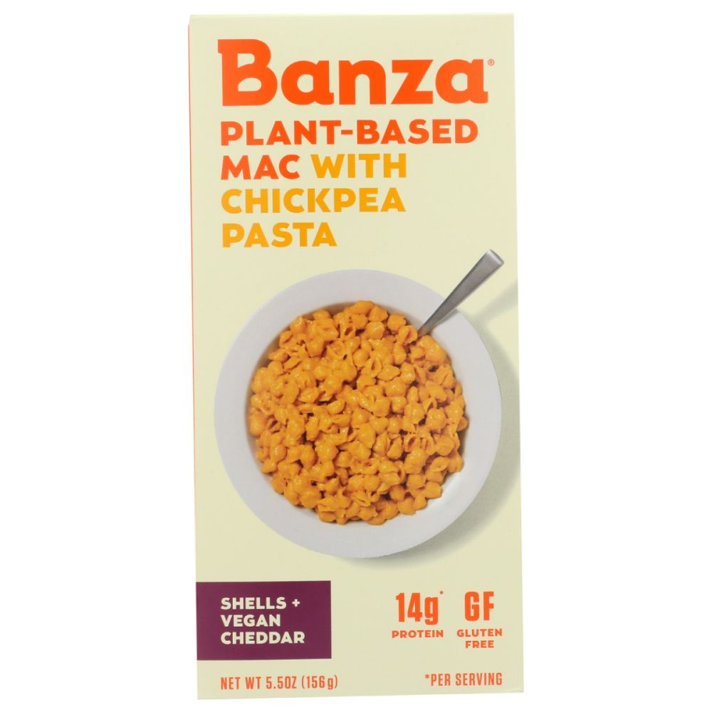 Banza Plant Based Mac With Chickpea Pasta Shells Vegan Cheddar - 5.5 O ...