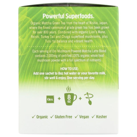 Om Mushroom Mushroom Powered Matcha Latte Blend - 2.82 oz