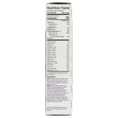 Yumi Bar Organic Blueberry and Purple Carrot - 3.7 oz