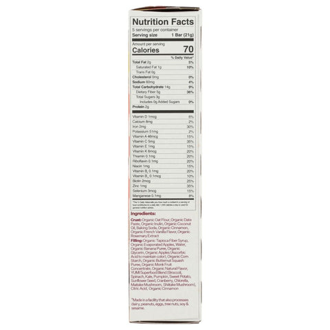 Yumi Organic Bar Apple Cinnamon and Squash - 3.7 oz