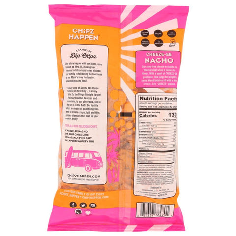 Chipz Happen Cheeze-ee Nacho San Diego Style Tortilla Chipz - 8 oz