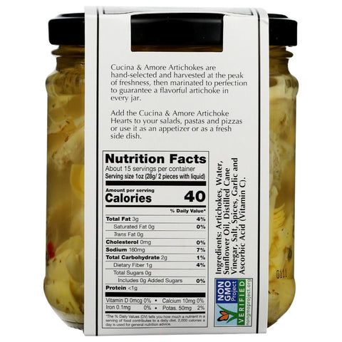 Cucina And Amore Marinated Quartered Artichoke Hearts - 14.5 oz.
