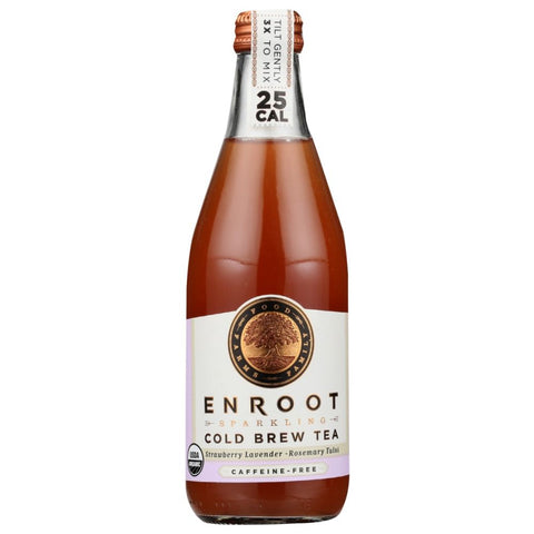 enroot tea strawberry lavender | Enroot Tea Sparking Cold Brew Tea Strawberry Lavender Rosemary Tulsi - 12 fl oz | Enroot | Enroot tea | enroot cold brera tea | Enroot sparkling cold brew tea | Vegan Black Market