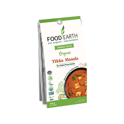 Food Earth Organic Tikka Masala Simmer Sauce - 10.58 oz | Food Earth | Vegan Black Market