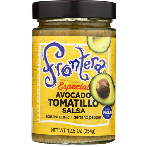 Frontera Avocado Tomatillo Salsa With Roasted Garlic And Serrano Pepper Medium- 12.5 oz.