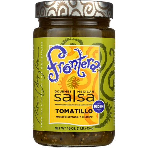Frontera Gourmet Mexican Roasted Serrano Cilantro Tomatillo Salsa - 16 oz. Frontera Tomatillo Salsa | Roasted Tomatillo Salsa | Verde Salsa