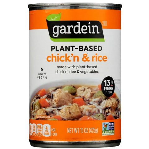 Gardein Soup Plant-Based Chick'n & Rice Soup - 15 oz. | Gardein Soups