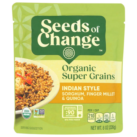 Seeds Of Change Organic Super Grains Indian Style - 8 oz | Vegan Black Market