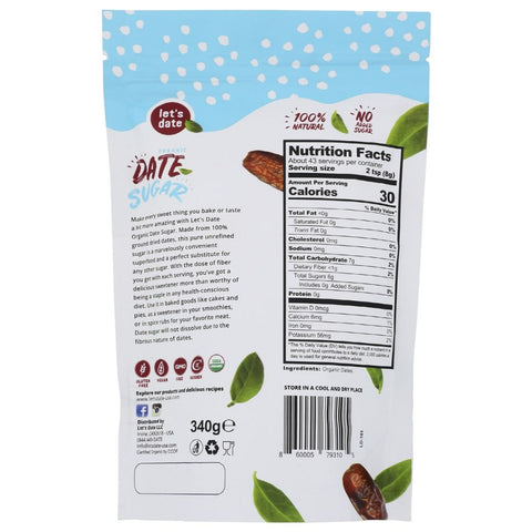 Lets Date Organic Date Sugar - 12 oz
