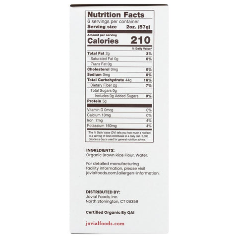 Jovial Gluten Free Mafalda Brown Rice Pasta - 12 oz