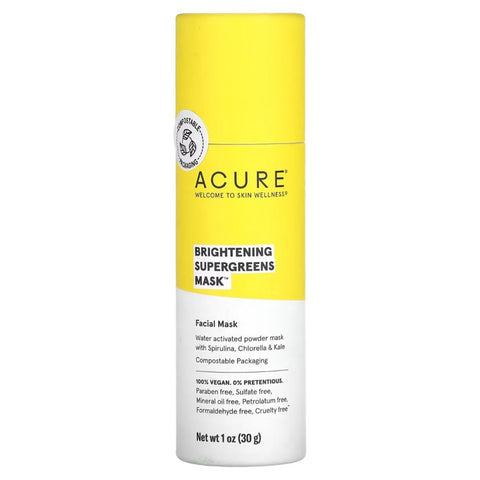 Acure Brightening Supergreens Facial Mask - 1 oz | Acure | Vegan Black Market