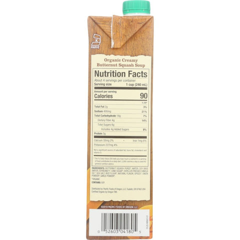 Pacific Foods Organic Creamy Butternut Squash Soup - 32 oz