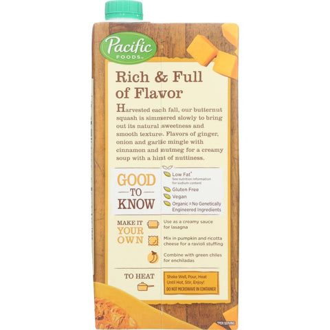 Pacific Foods Organic Creamy Butternut Squash Soup - 32 oz